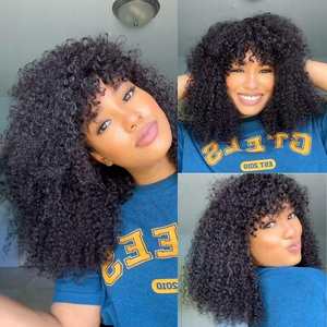 Perruque brésilienne vierge bombée bouclée crépue en cheveux humains HD transparents pour perruque sans colle avec dentelle frontale, densité 250 %, pour femmes noires - Product Image 5