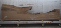 Holzplatten-Esstisch-Set mit Naturkante, Rohholzplatte für große Restaurantmöbel und Konferenztischplatten
