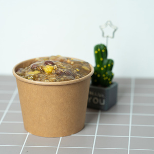 Monouso Porridge 26Oz Kraft zuppa tazza con coperchio secchio di carta Porridge mestiere ciotola di carta con coperchio - Product Image 5