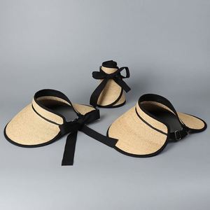Nouveau Chapeau de Soleil Femme 2025 en Paille de Raphia à Large Bord, Respirant, Protection Solaire, Visière Pliable Tendance pour Femme - Product Image 2