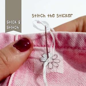 138 autocollants brodés : cœurs, étoiles, papillons, marguerites - Papier soluble dans l'eau, effaçable à l'eau - Product Image 3