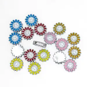 Großhandel 8mm Sonnenblumen stein und Perle Slide Charms für DIY Armband und Armreifen Modeschmuck Anhänger & Charms