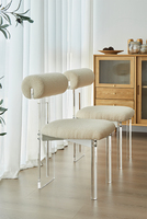 Nordic Makeup Chair Schmink tisch Hocker Transparenter Acryl stuhl Freizeit Einfacher moderner leichter Luxus-Esszimmers tuhl