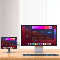 Station d'accueil USB-C 6-en-1 IKATAK avec sortie vidéo 4K, support tablette pliable en aluminium, argent, garantie 12 mois, en stock