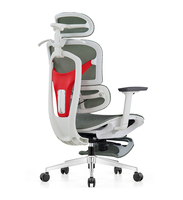 Fauteuil de bureau ergonomique de luxe contemporain en maille à dossier haut, avec accoudoirs 3D en PU, pivotant et réglable, idéal pour le bureau ou l'atelier.