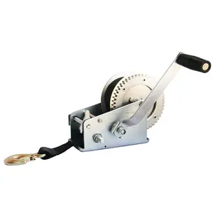 Portable Small Hand Winch Boat Trailer Hand Winch With Webbing Or Cable Treuil Manuel Bateau
