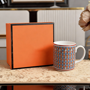 Vintage Printed Pig Nose Pattern Bone China <b>Cup</b> Suitable For Office Afternoon Tea Gifts Wholesale Supply - Product Image 6