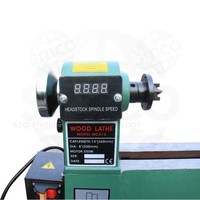 Tour à bois CNC portable à vitesse variable, petite machine à tourner le bois avec moteur central pour le travail du bois