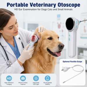 Caméra d'inspection auriculaire sans fil légère pour les soins vétérinaires mobiles et les contrôles de santé des animaux, otoscope vétérinaire portable - Product Image 4