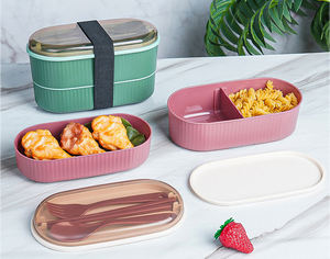 Lonchera Portátil SYH663 Apta para Microondas, Contenedor de Alimentos de Grado Alimenticio con Paja de Trigo y PP, Apta para Lavavajillas - Product Image 4