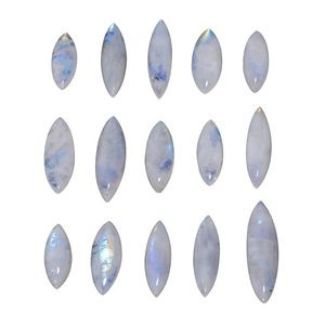 Piedra de luna arcoíris natural, corte marquesa, 15-25 mm, pulida, para la elaboración de joyas, piedra suelta - Product Image 1