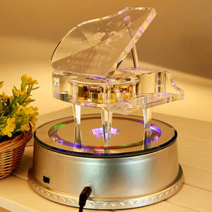 Amore Rosa Fiori di Luce Viola Di <span class=keywords><strong>Music</strong></span> Box di Cristallo Per I Regali Di Natale - Product Image 3