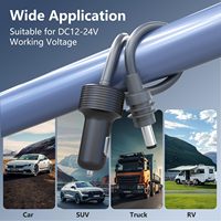 Câble d'alimentation pour adaptateur de voiture Starlink Mini 12/24V, cordon d'alimentation CC 3/5M, charge rapide 5A, connecteurs nickelés pour camping-car, camping, extérieur