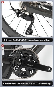 Vélo de gravier en carbone à module élevé R7120, groupe complet, jantes en carbone, tout-terrain, longue distance, vélo de gravier en carbone - Product Image 2