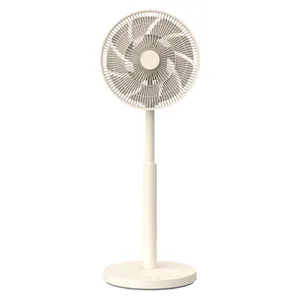 Runal AC/DC Rút Kc Pin Lithium 110 Volt Im Lặng Điện Tử LED Hiển Thị Tuya Làm Mát Dọc Bệ 14 Inch Đứng Fan