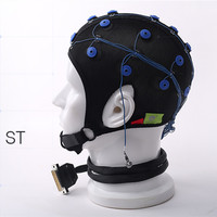 Électrodes de capuchon EEG à 19 canaux pour la surveillance vidéo-EEG de l'épilepsie clinique pour amplificateur Contec comme Easycap EEG