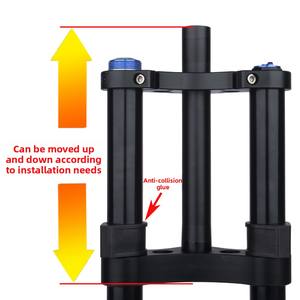 Fourche de vélo en aluminium 26'' 27.5'' 29'' en alliage d'aluminium, commande manuelle, <span class=keywords><strong>suspension</strong></span> pneumatique pour VTT, double couronne, descente - Product Image 3