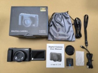 Kamera Autofokus UHD 4K 48MP Kompak Tingkat Profesional dengan Layar Lipat 180 Derajat, Zoom 16X, Layar 3 Inci, Kesederhanaan untuk Vlogging YouTube