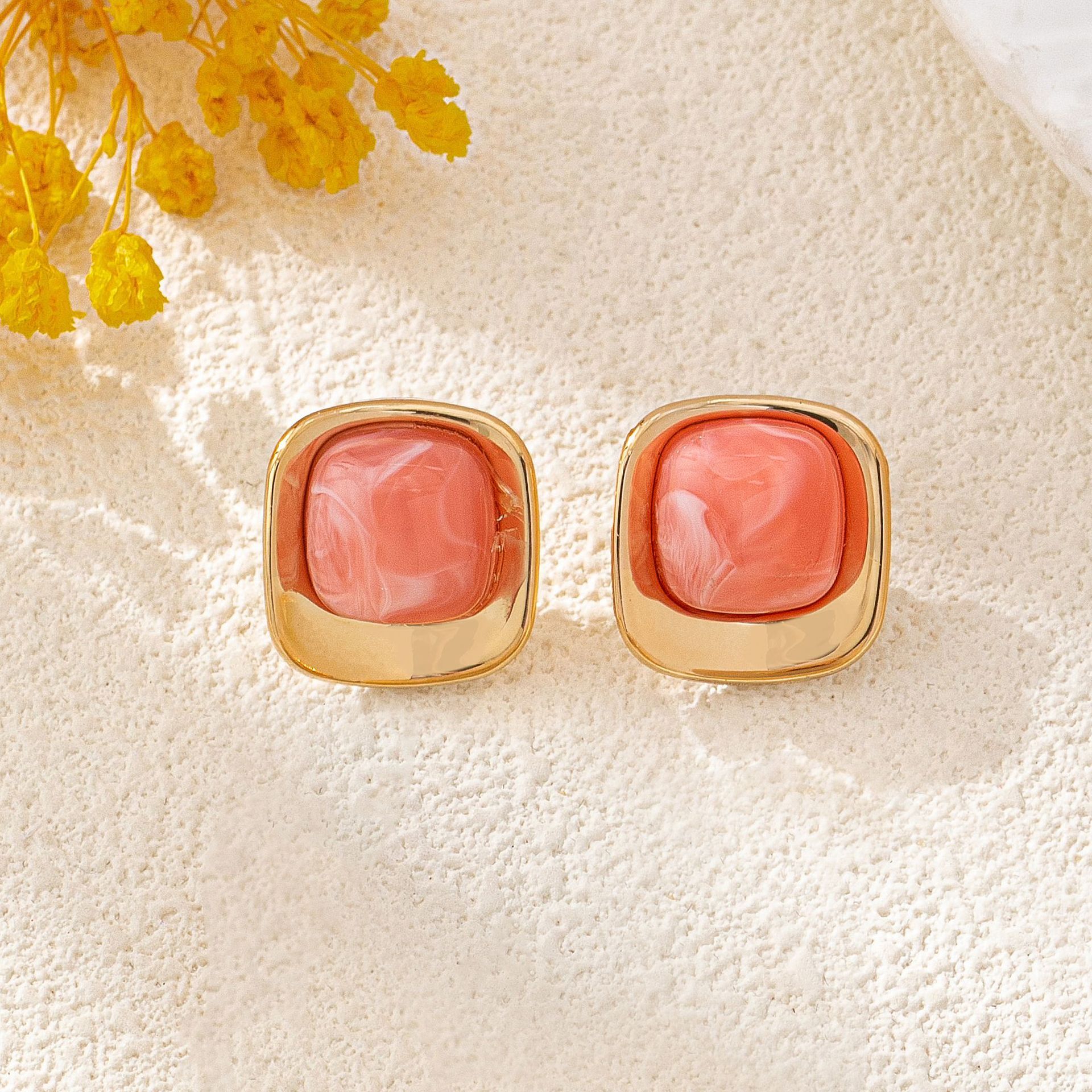 YLC-ES-2193 Boucles d'oreilles roses