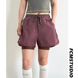 Shorts de <span class=keywords><strong>sport</strong></span> décontractés polyvalents deux-en-un pour hommes et femmes, légers, à taille élastique, séchage rapide, pour l'été et les activités de plein air – Vente en gros - Product Image 1