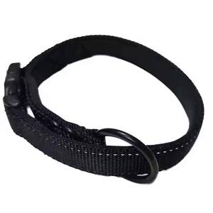 <span class=keywords><strong>Collar</strong></span> reflectante de nailon negro para perro mascota con hebilla de plástico ajustable, adecuado para entrenamiento al aire libre - Product Image 4