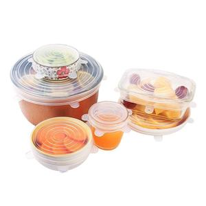 M0303 6 PCS/SET Couvercles extensibles en silicone <span class=keywords><strong>Couvercle</strong></span> universel en silicone pour emballage alimentaire, bol, casserole en silicone, cône de cuisson Cg Accessoires de cuisine - Product Image 5
