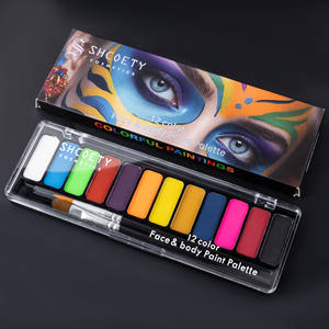 SH2514 1g*12 Colori Pigmento per Body Painting Solubile in Acqua Punk CHIC Halloween Trucco Scenico Palette per <span class=keywords><strong>Pittura</strong></span> Facciale - Product Image 4