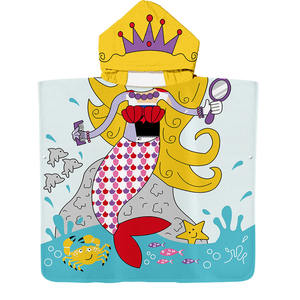 <span class=keywords><strong>Toalla</strong></span> de baño con dibujos animados para bebé, <span class=keywords><strong>toalla</strong></span> de <span class=keywords><strong>playa</strong></span> con capucha de microfibra de algodón, <span class=keywords><strong>capa</strong></span> para recién nacidos, Poncho suave, paño de baño para niños - Product Image 4