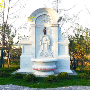 Fontaine de statue de <span class=keywords><strong>petit</strong></span> garçon urinant en bronze avec sculpture murale en marbre - Product Image 1