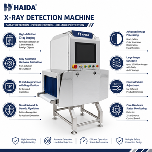 Machine d'inspection aux rayons X, équipement de détection aux rayons X industriel, précision de 0,8 mm, écran de 19 pouces, détection d'objets étrangers, <span class=keywords><strong>testeur</strong></span> de métaux - Product Image 5
