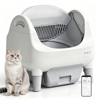 Bac à litière automatique minimaliste à ouverture supérieure, autonettoyant, toilette intelligente pour chat avec capteur de gravité, facile à nettoyer, compact