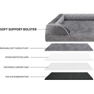 Proveedor de camas para perros, venta al por mayor, cama <span class=keywords><strong>extra</strong></span> grande para perros, cama ortopédica de espuma/espuma viscoelástica, cama de lujo para perros para mascotas grandes - Product Image 4