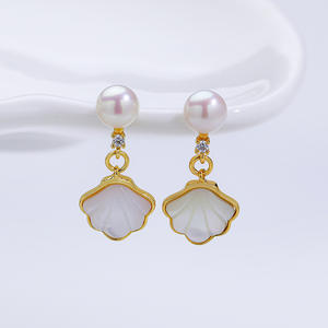 Natural Freshwater Pearl Stud Earrings S925 Sterling Silver Needle Micro-set Light Luxury Delicate Earrings Pearl Jewelry - Product Image 6