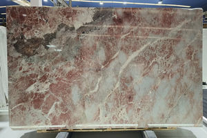 แผ่นหินอ่อนดอกกุหลาบสีชมพูสี่ฤดูสีแดงธรรมชาติพื้นผิวขัดเงาทันสมัยสำหรับเคาน์เตอร์กระเบื้องโต๊ะเครื่องแป้งโต๊ะคอนโซลด้านบน - Product Image 5