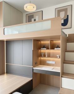 La cameretta è progettata con letti a castello personalizzati in mente, con <span class=keywords><strong>spazio</strong></span> per armadi per sfruttare al meglio il posto. - Product Image 2