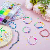 Kit de fabrication de bracelets DIY avec perles en argile polymère, breloques et intercalaires en forme de fruits et d'animaux pour la création de bijoux artisanaux