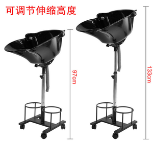 Bac à shampoing électrique vertical pour salons de coiffure - double bac portable avec pompe à eau et douchette mobile pour salon - Product Image 6