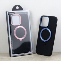 Étui de téléphone magnétique de concepteur de luxe pour iPhone 16 15 14 13 12 11 Pro Max CD Texture avec support de béquille matériau PC