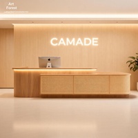 Comptoir de caisse rétro pour salon de thé, restaurant japonais et coréen, style minimaliste moderne, bureau de réception pour gîte, bar et salon de beauté