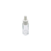 Vente chaude 10ml Bouteille d'huile essentielle en verre pour les soins de la peau Sérum Forme de cylindre Blanc Compte-gouttes Carton Emballage pour l'utilisation de gouttes pour les yeux