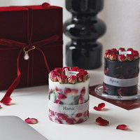 Coffret Cadeau de Bougies d'Aromathérapie de Luxe Parfumées à la Rose avec Air Frais pour les Faveurs de Fête des Jeunes Mariés, Cadeaux de Mariage et de Saint-Valentin