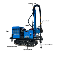 Foreuse hydraulique diesel sur chenilles FY-350 avec moteur, boîte de vitesses et pompe - Profondeur de forage 350m