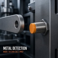 Capteur de proximité rond M30 à tête saillante 15 mm pour détection de métaux, capteur inductif pour l'automatisation des machines CNC
