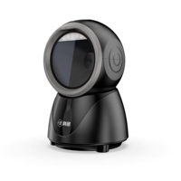 Escáner de código de barras de escritorio con cable USB Lector de código QR láser 1D/2D con caja registradora y escaneo manos libres para venta minorista en stock