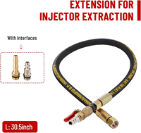 Kit de Extractor de Inyectores Neumáticos de 20 Piezas con 19 Adaptadores para la Extracción de Inyectores de Combustible Obstruidos en Talleres de Reparación Automotriz
