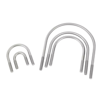 Boulons en U à double filetage en acier inoxydable 304 DIN 3570 M6-M24 pour supports de conduites industrielles