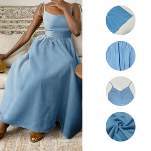 Abiti Casual da Donna all'Ingrosso, Stile Foresta, Eleganti, Sexy, con Scollo a V Profondo, Vita Naturale, Tinta Unita, alla Moda, Estivi - Product Image 4