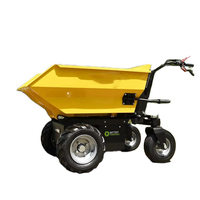Zugelassene 500kg Traglast Batteriebetriebene Motor-Schubkarre 4-Rad Elektrischer Transporter Mini Baustellen-Dumper Elektrokarre