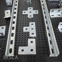 Profilé en acier perforé en forme de C de 1-5/8'' x 13/16''