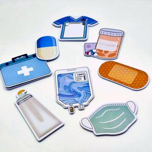Bloc de Notas Adhesivas Creativas con Diseño Médico, Temática Farmacológica, Pequeñas Notas Adhesivas para Enfermeras - Product Image 1